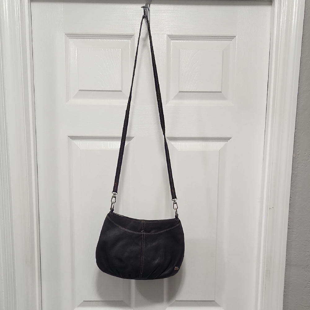 The Sak Black Shoulder Bag with Crescent Shape
